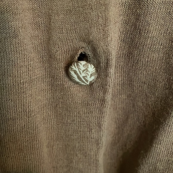 Anthro Knitted and Knotted linen Blend Long Sleeve Flare Top - Picture 9 of 9